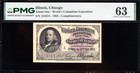 Rare Choice Unc 1893 Chicago World s Columbian Expo Franklin Ticket Pmg 63 