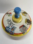 Vintage  Tin Ohio Art Vintage Top Circus Train Animals Tin Lithograph Top Usa