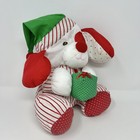 Vintage Fisher Price Christmas Puffalump Puppy Dog Present Stuffed Plush 1991