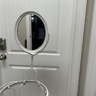 Vintage Wrought Iron Washstand With Mirrror Farmhouse Painted White