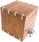 Wooden Tissue Box Holder Cover Square Paper Case Handmade Napkin Dispenser Decor