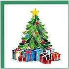 Handmade Christmas Tree Quilling Card     Unique Holiday Greeting Card     3d Card