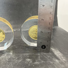 Caesars Palace Casino Las Vegas Nevada 50th Anniversary Paperweight Lucite Coin