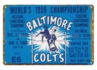 1959 Football  Ticket Metal Tin Sign World Championship Game