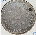 Republic Of South Peru Km170 8 Reales 1837 B  A  Rare Coin 