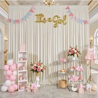 40 Ft X 10 Wrinkle Free Beige Backdrop 5  w  X 10  h   8 Panels 