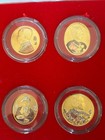 Limited Edition  Vintage   lot Of 10   Thailand Double Sided Gold Amulet