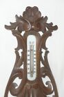 Old Art Nouveau Wood Barometer Thermometer Wetterger  t Weather Carved Rar