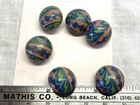 Set Of 6 Celluloid Buttons Art Deco Pattern Pink Green Blue Abstract Design 5 8 