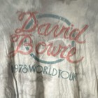 David Bowie 1978 World Tour T-shirt M 100  Cotton Rock   Pop Music