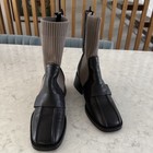 Chloe Brown Leather Strap Moto Ankle Boot Size 38 U s  Size 7 5