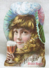 Original 1892 Hires Root Beer Trade Card   1912 Postcard With  alice   Both Exl 