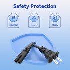 5ft 2pin Power Cord Cable For Boombox Radio Cd Player Stereo Receiver Hd Adapter