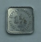 Wwii Retailers Occupation Token 1 1 2  Dept Of Finance State Of Illinois Square