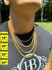 Miami Cuban Link Chain Necklace Bracelet 14k Gold Plated Stainless Steel 4-18mm