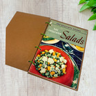 Vintage 1941 The Salad Book Wooden Binder Cover Ruth Berolzheimer Cookbook