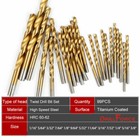 Drillforce 99pcs Drill Bit Set 1 16 -3 8  Hss Titanium Multi Bits Metal Tools