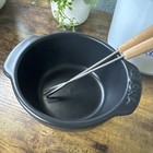 Boska Candlelight Fondue butter Warmer Set Twinkle Cast Iron Stand Black Pot