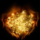  50pcs Warm White Mini Led Balloon Lights - Waterproof Round Tiny Led Balloon 