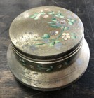 Powder Puff Music Box Vintage Trinket Musical Vanity Makeup