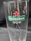 Heineken Beer Glass Embossed Raised Heineken On Bottom   Star 16 Oz - 8  