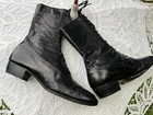 Antique Edwardian Mens Boots     1900-1910  Black Leather Excellent Cond 