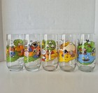 Vintage Mcdonald s Peanuts Camp Snoopy Glass Tumblers Set Of 5  mint Condition  