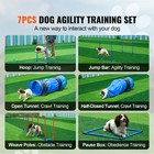 Dog Agility Training Kit Equipment 7pcs Set W  Hurdles 2 Tunnels Jump Ring
