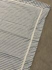 2 Laura Ashley Pillow Sham Blue White Ticking Stripes Euro 30  X 30  100  Cotton