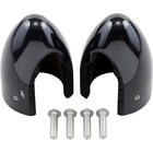 Baron Custom Accessories Fork Bullets axle Nut Covers - Black Ba-7800b
