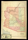 Vintage Arizona Territory Map Original Large Antique Wall Art Decor Phoenix