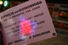 Syphilis Gonorrhea San Francisco  Porcelain Metal Sign Condom Doctor Funny Gas