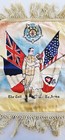 Wwi Silk Patriotic Pillow Cover    the Call To Arms    Fringed 18  Liberty War   