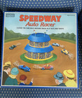 Speedway Auto Racer Schylling Tin Wind-up   Complete W key   5 Cars   Great Cond
