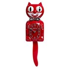 Retro Kitchen Kit Cat Clock 15 5  Red Kit-cat Klock Made In Usa Free Battery New