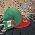 New Era 59fifty Green red Mexico Colorblock Fitted Baseball Hat Size 7 3 4