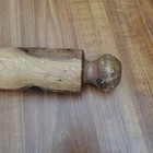 Wood Hand Carved Rolling Pin Rustic Charm With Natural Knots Aged Patina