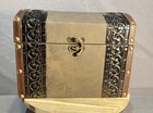 10    Vintage-look Treasure Wooden Chest Treasuretrunk  Faux Leather Metal Design