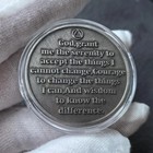  peace Amidst The Storm sobriety Chip  Serenity Prayer Recovery Aa Medallion Poc