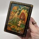 Vintage Russian Lacquer Box Copper Mountain Hand Painted Mstera Folk Art