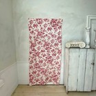 1860 Faded Floral Fabric Antique French Design C1890 Printed Cotton Large Pink 
