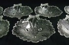 Gillinder Glass Eapg    maple Leaf    1880s Antique Rare Set Of 7 Sauce Dishes  5   