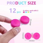 12 Pack Contact Lens Case Holder Container Soak Storage Kit Plastic Assorted Col