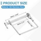 4pcs 1 5  X 2-2 5  6mm X 60mm  Square Shaft Locking Pins For Farm  Silver Tone