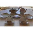 Vintage Full Porcelain Floral Child s China Tea Set Dishes 10 Pieces Japan As Is