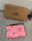 New Corner Zip Wristlet Wallet With Cherry Print Cr819