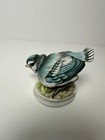 Lefton Bisque China Blue Jay Figurine Kw1637-vintage-artist Signed