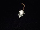  jj  Jonette Jewelry Silver Pewter  mouse  Tack Pin With Moveable Tail 