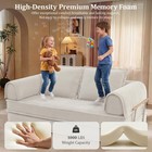 79  Boneless Corduroy Futon Sofa Bed 5-in-1 Convertible Floor Sleeper White