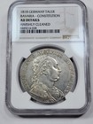 1818 Germany Silver Thaler Ngc Au Details Bavaria Constitution Nice  v937